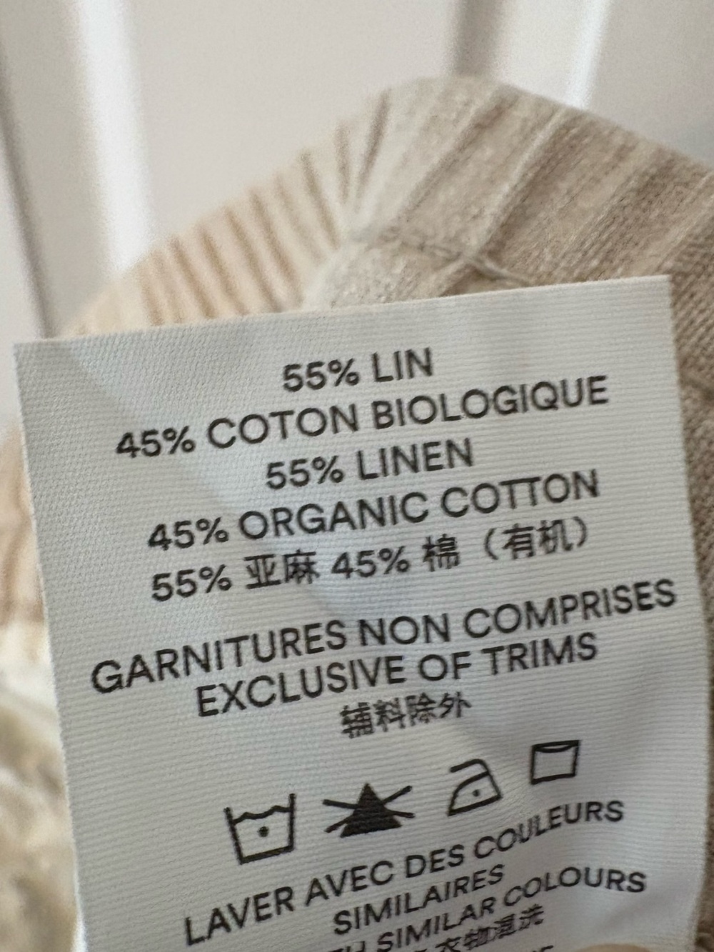 Frank & Oak Beige Linen Highrise Cropped Pants Size Large - Picture 6 of 10